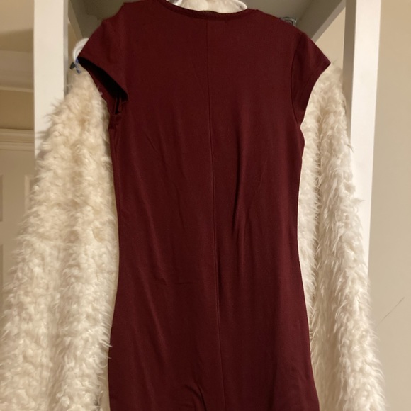 The Brak Up Maroon And White “OVER IT” dress🤍😍‼️ - Picture 3 of 4